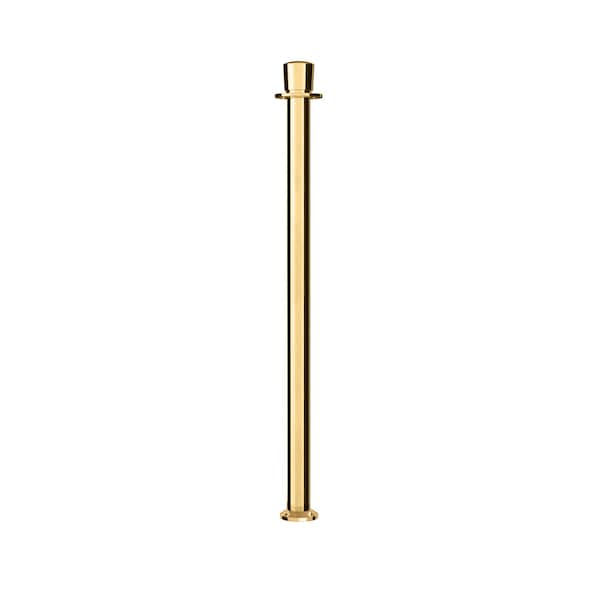 Montour Line Stanchion Post and Rope Fixed Base Pol.Brass Post Crown Top SP400F-CN-PB - main